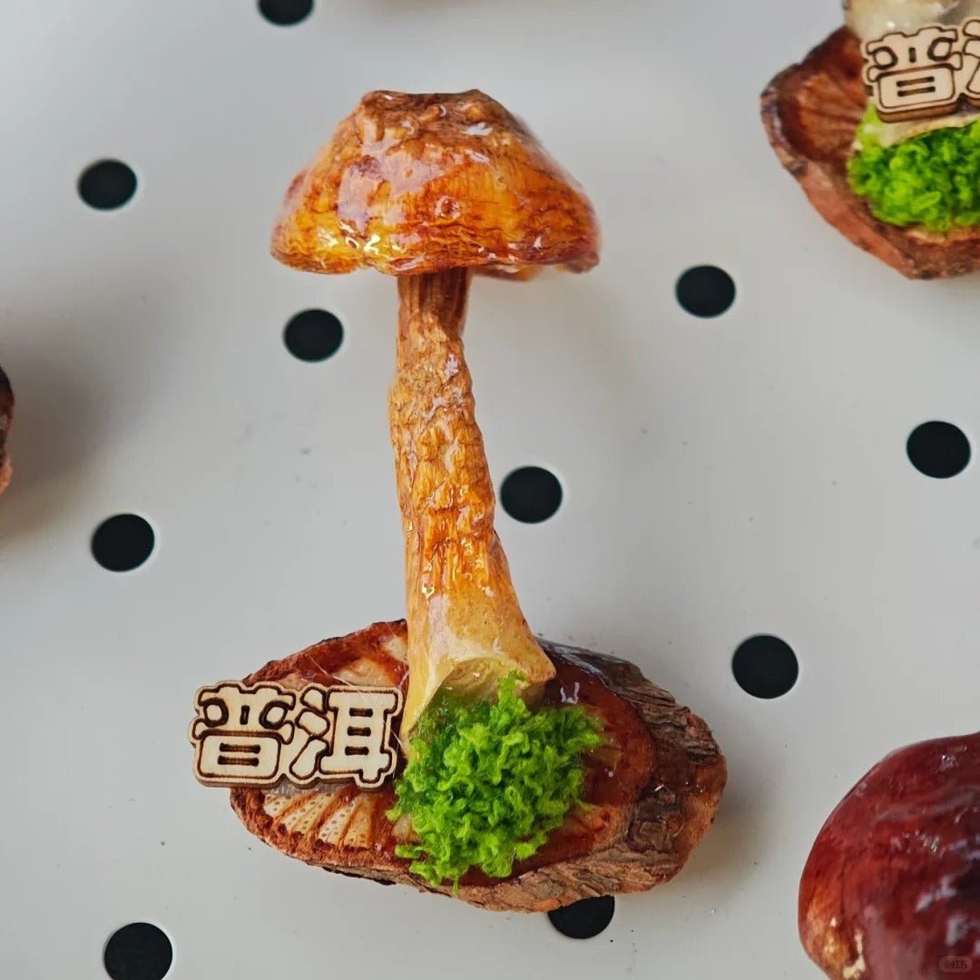 Handcrafted Real-Mushroom Fridge Magnets