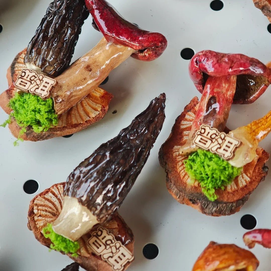 Handcrafted Real-Mushroom Fridge Magnets