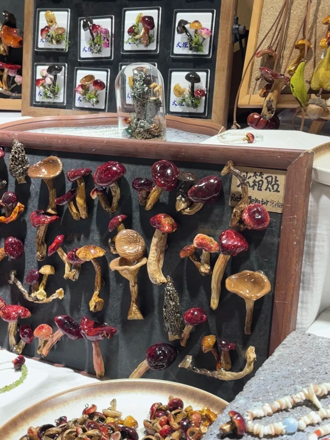 Handcrafted Real-Mushroom Fridge Magnets