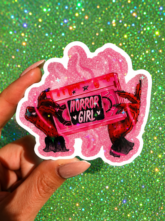 Horror Girl Vinyl Sticker | Cute Spooky Halloween Sticker