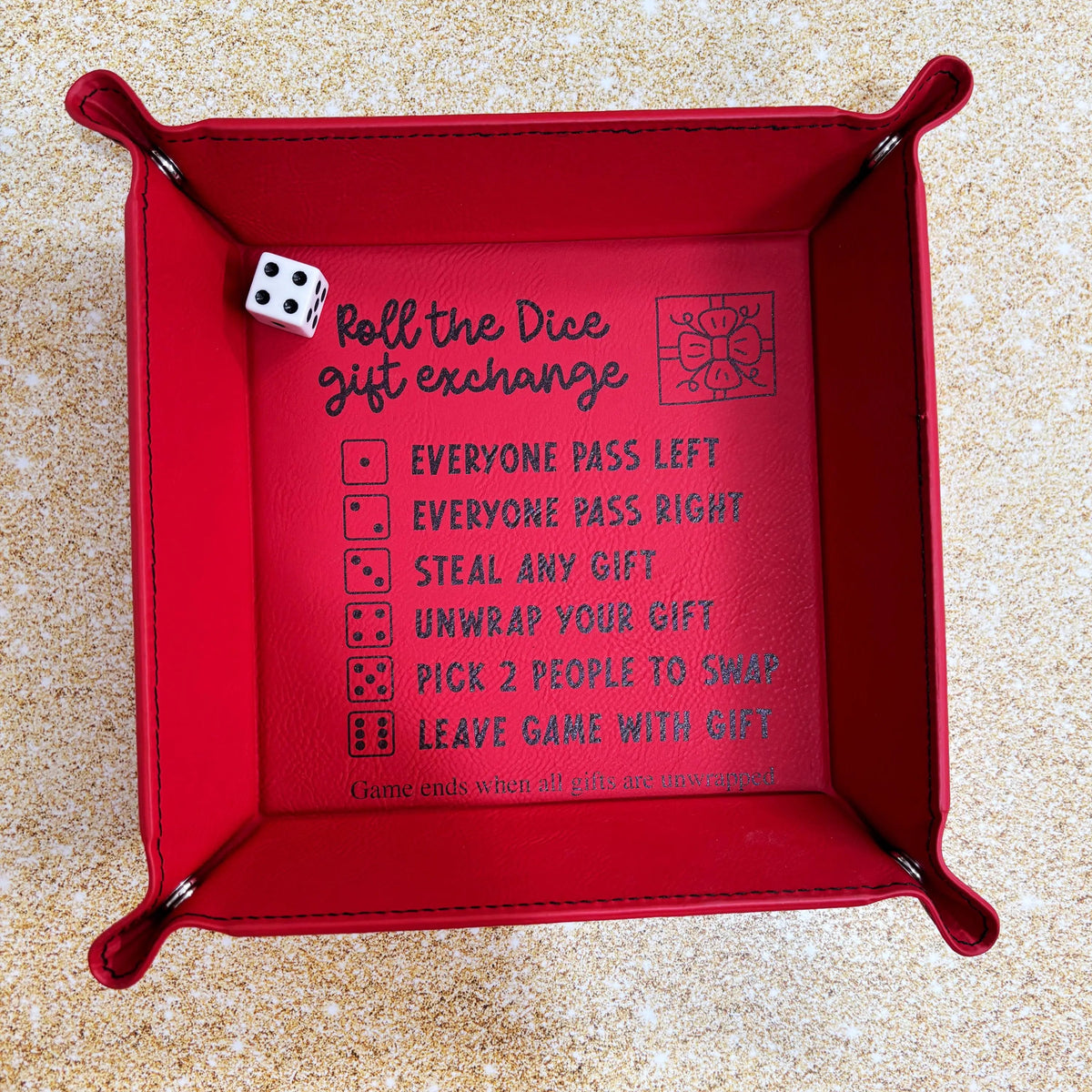 Roll the Dice Gift Exchange Game Tray
