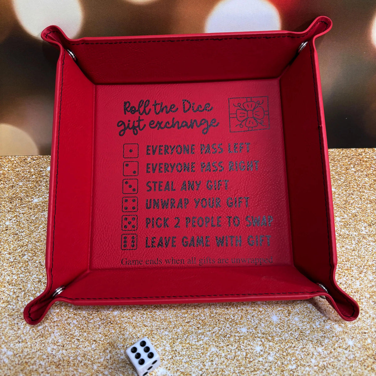 Roll the Dice Gift Exchange Game Tray