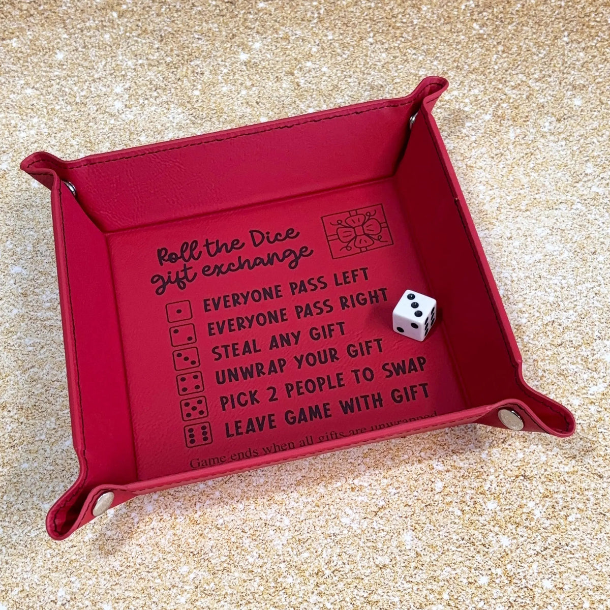 Roll the Dice Gift Exchange Game Tray