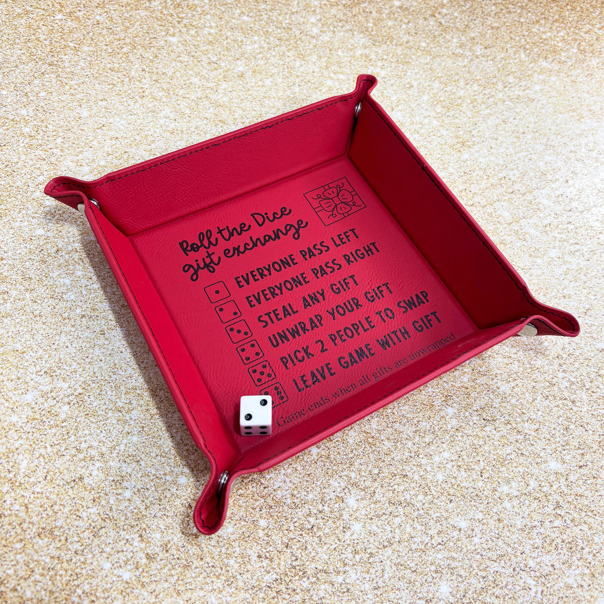 Roll the Dice Gift Exchange Game Tray