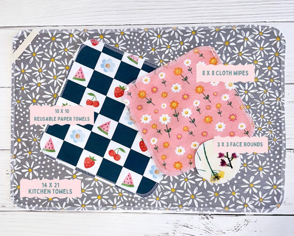 Reusable Paper Towels--Picnic Dreams