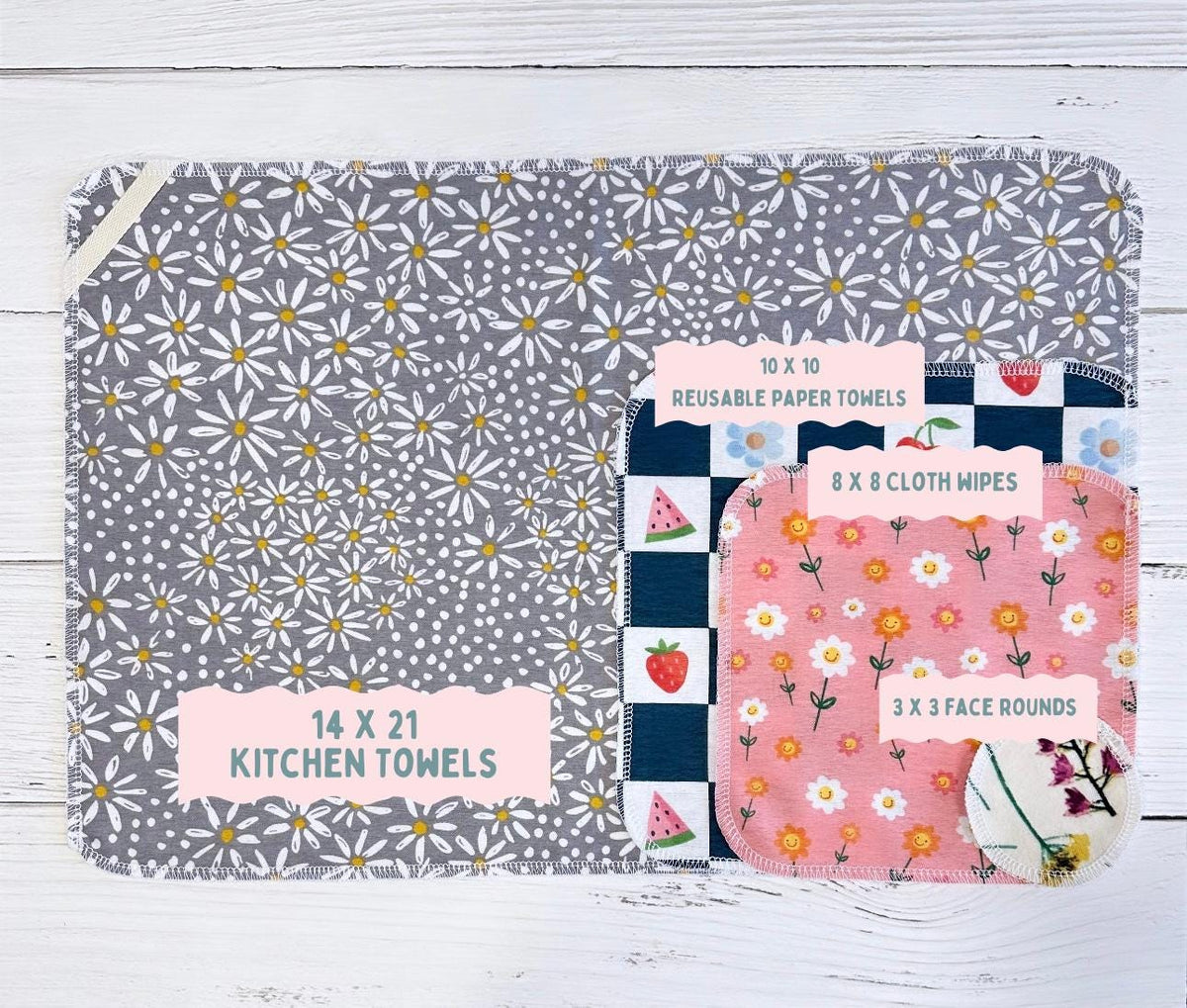 Reusable Paper Towels--Garden Sonnet