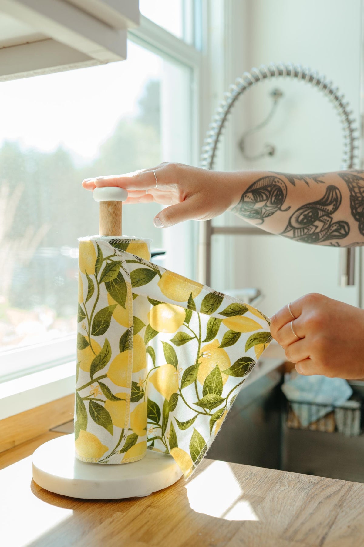 Reusable Paper Towels--Meadow Moments Pink