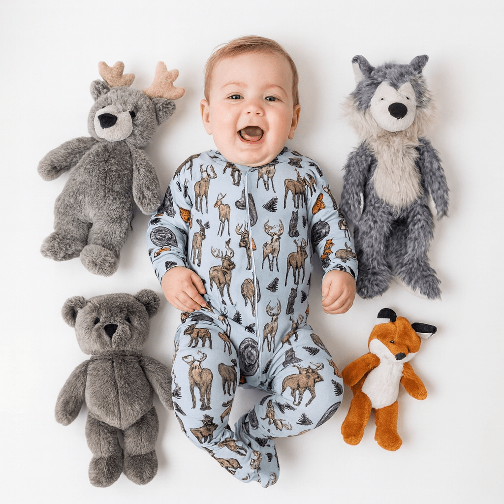Into the Wild Woodland Convertible Baby Romper