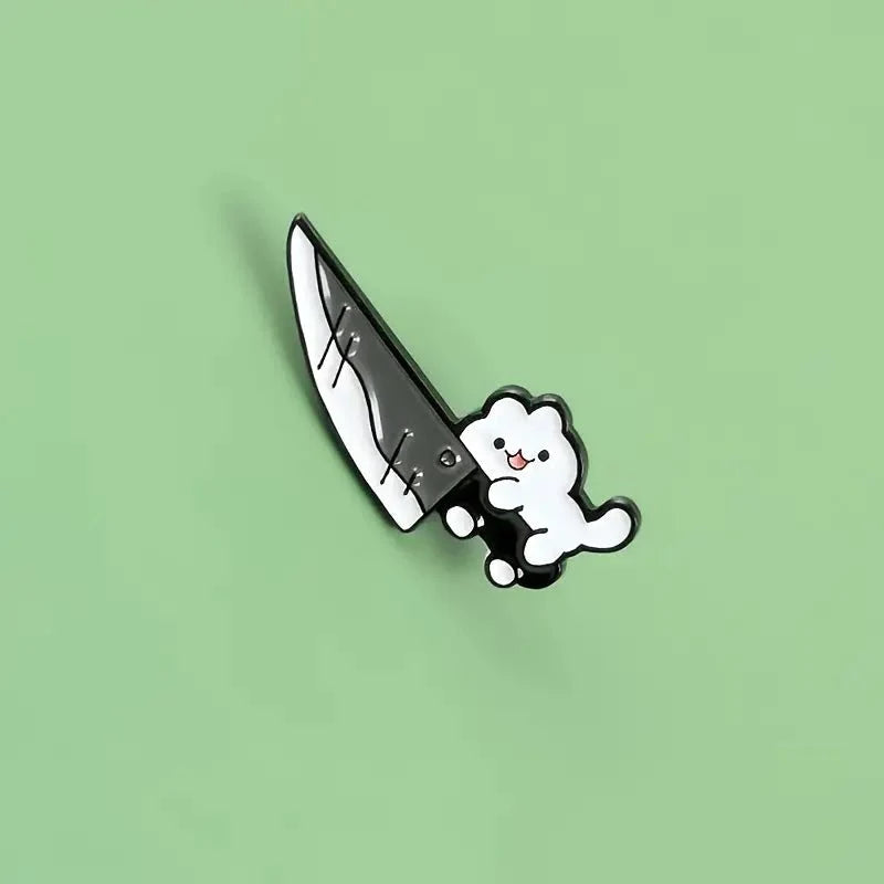 Kitty Cutthroat Enamel Pin