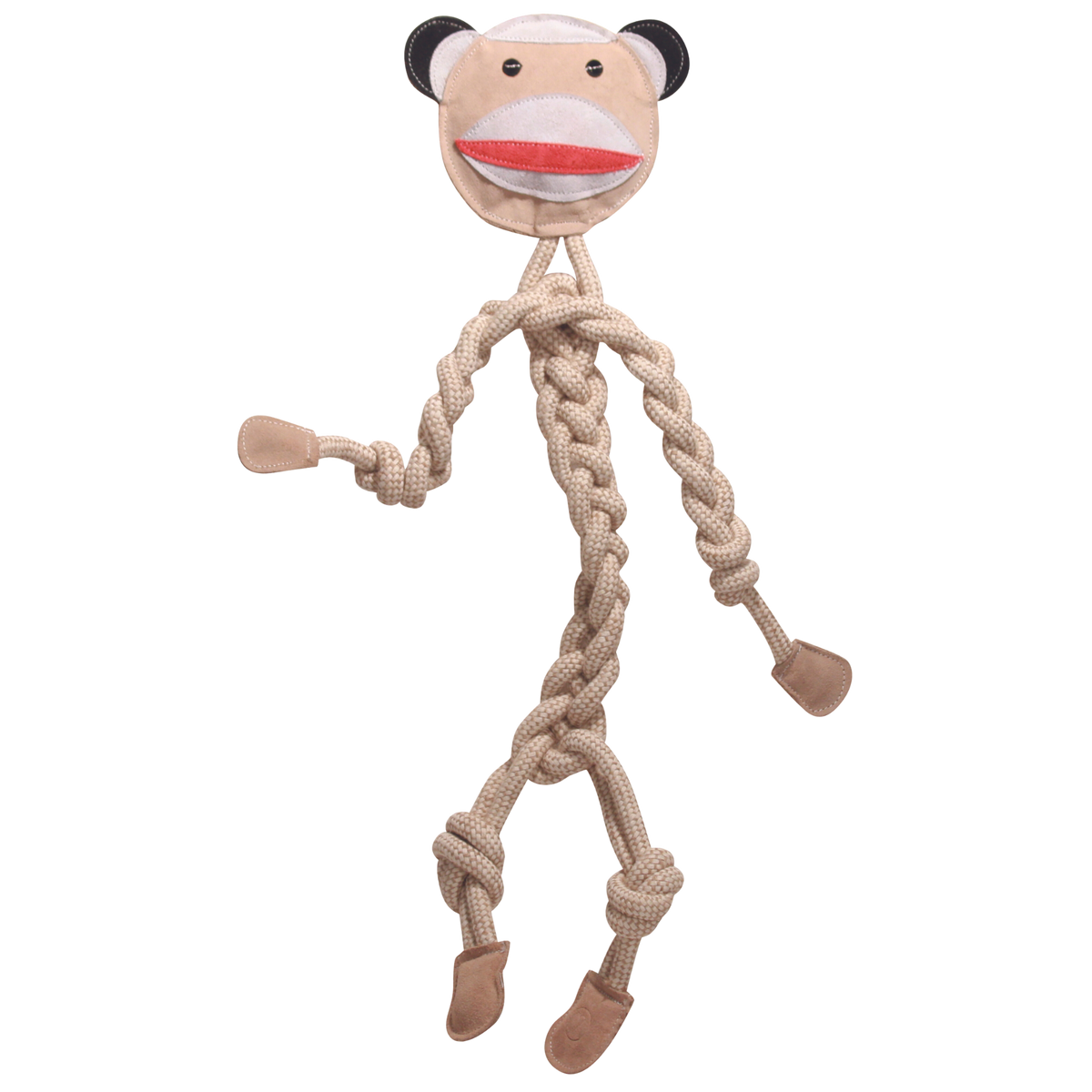 Stuey Sock Monkey Natural Rope Knottie® Dog Toy