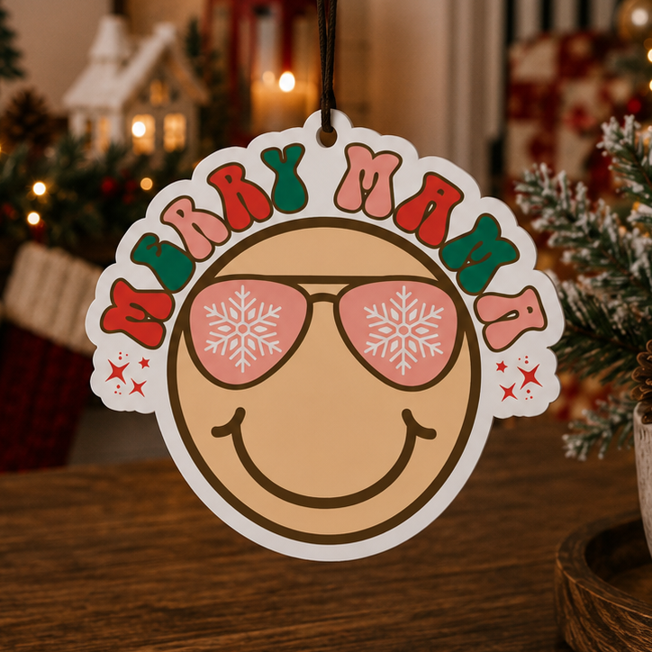 Merry Mama Christmas Car Air Freshener