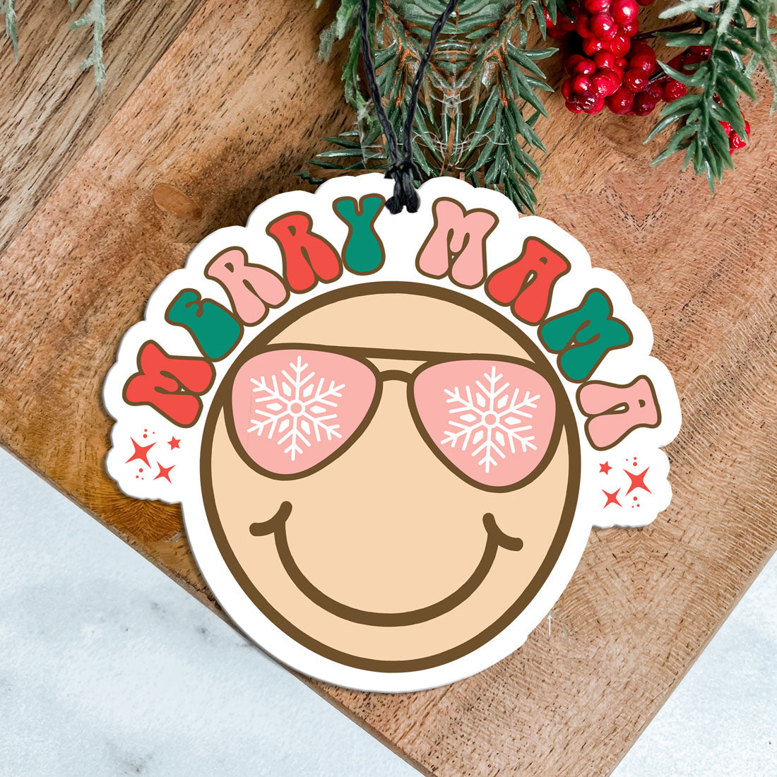 Merry Mama Christmas Car Air Freshener