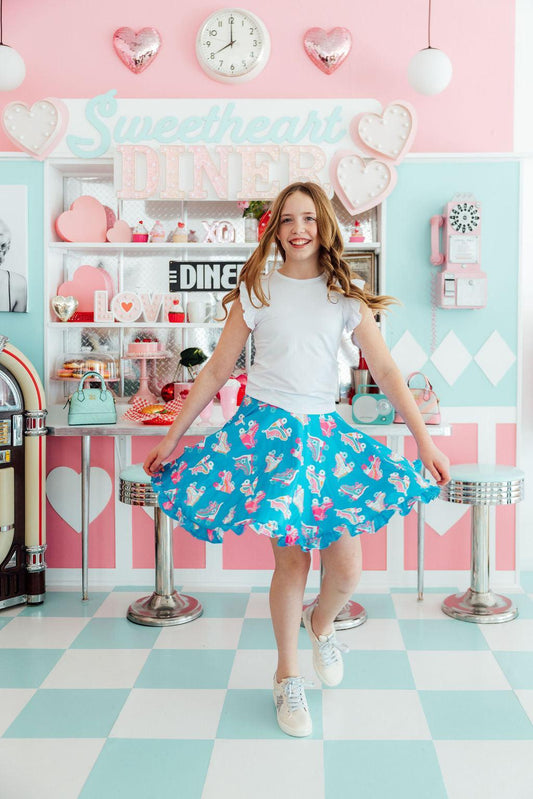 Let the Good Times Roll Ruffle Twirl Skirt