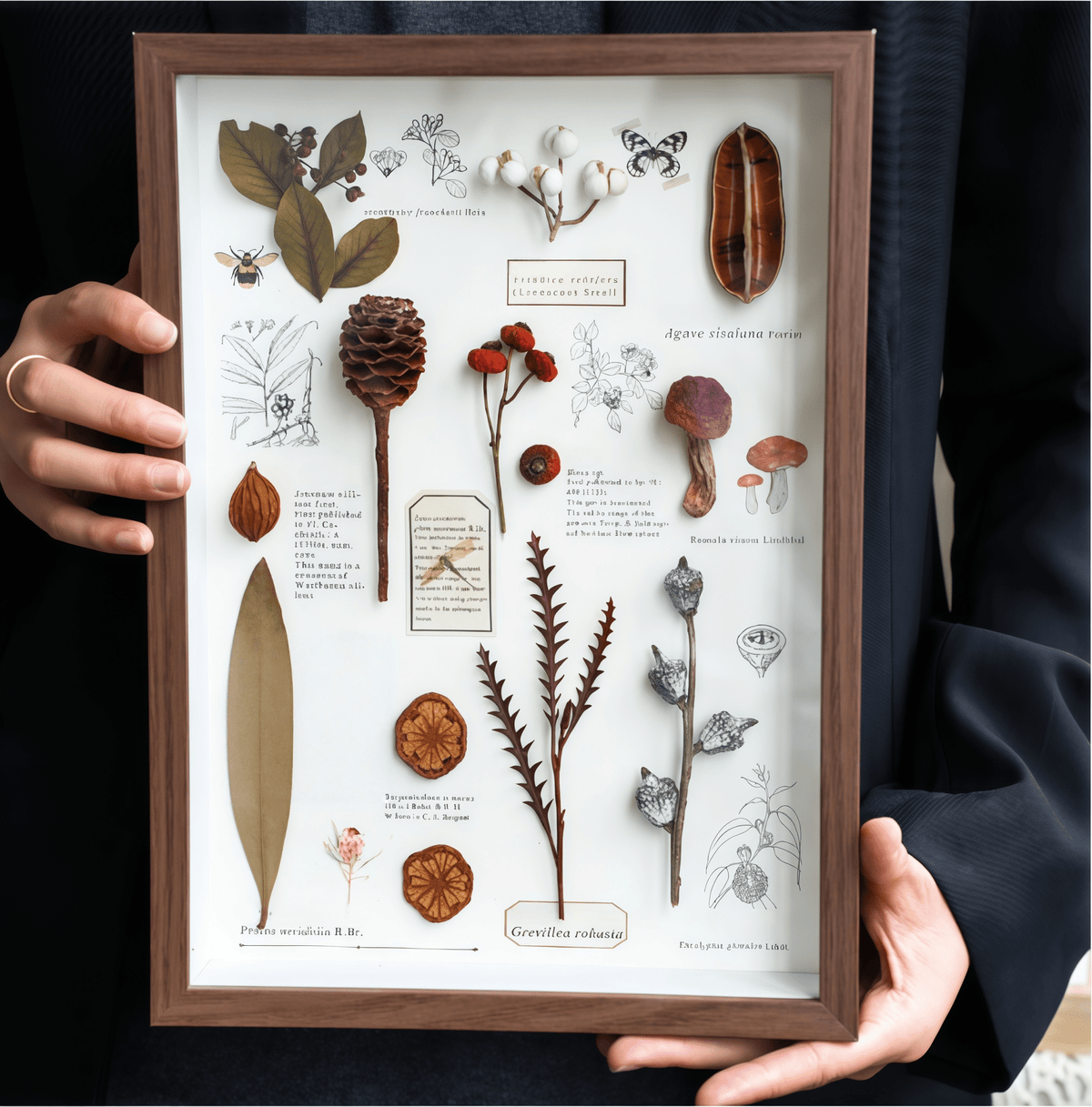 "Nature's Cabinet" Botanical Specimen Shadow Box