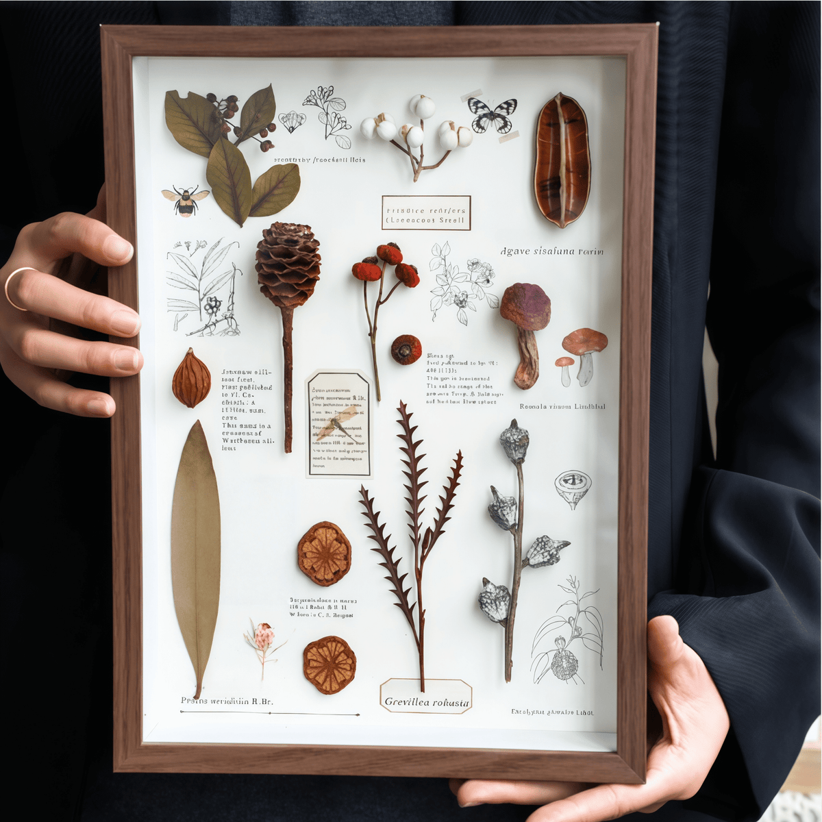 "Nature's Cabinet" Botanical Specimen Shadow Box