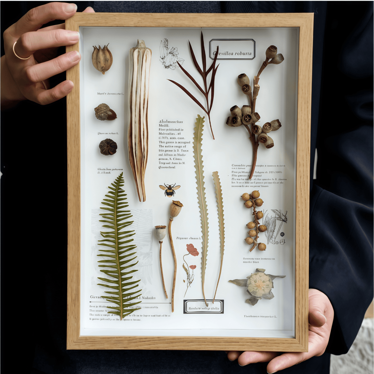 "Nature's Cabinet" Botanical Specimen Shadow Box