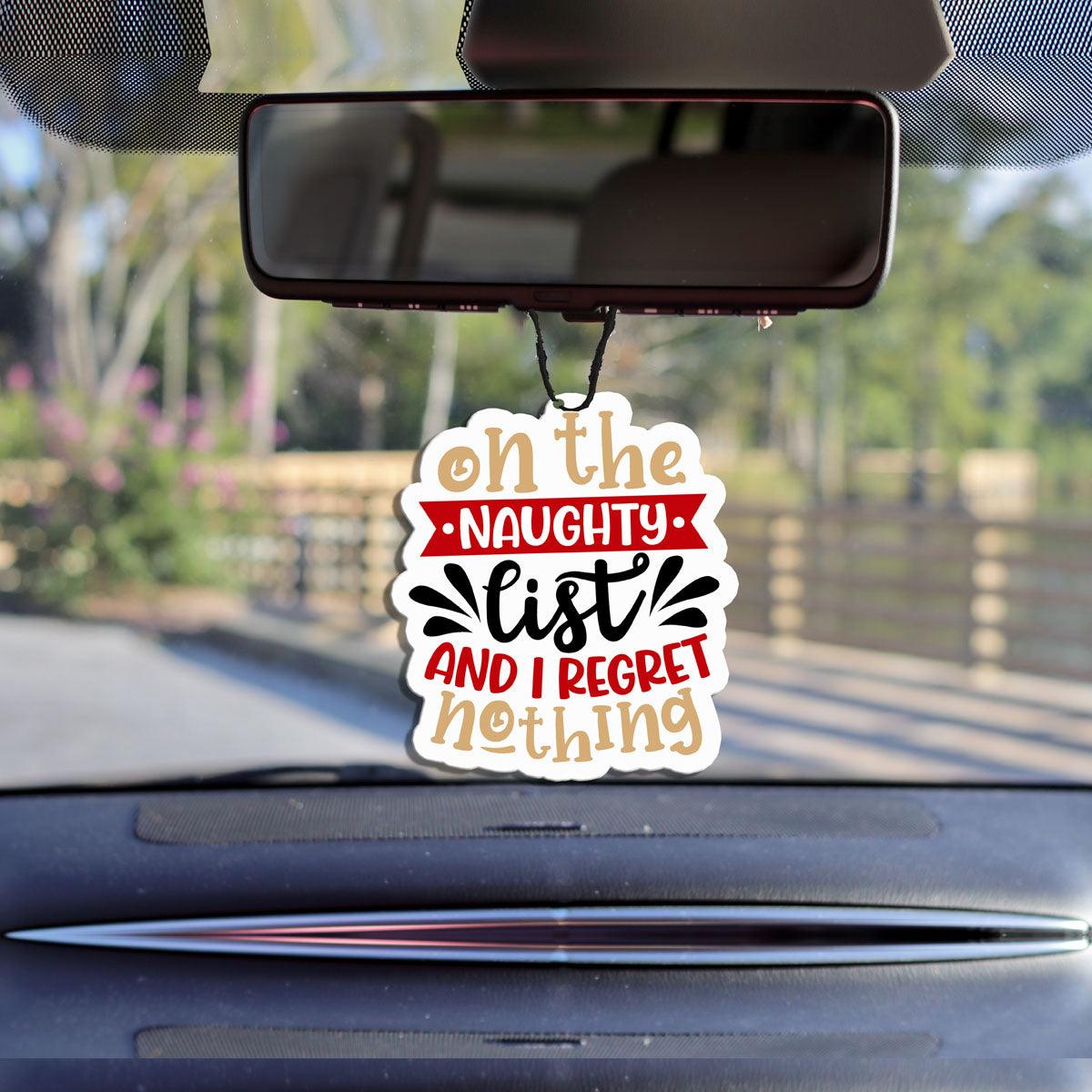 Naughty List & No Regrets Christmas Car Air Freshener