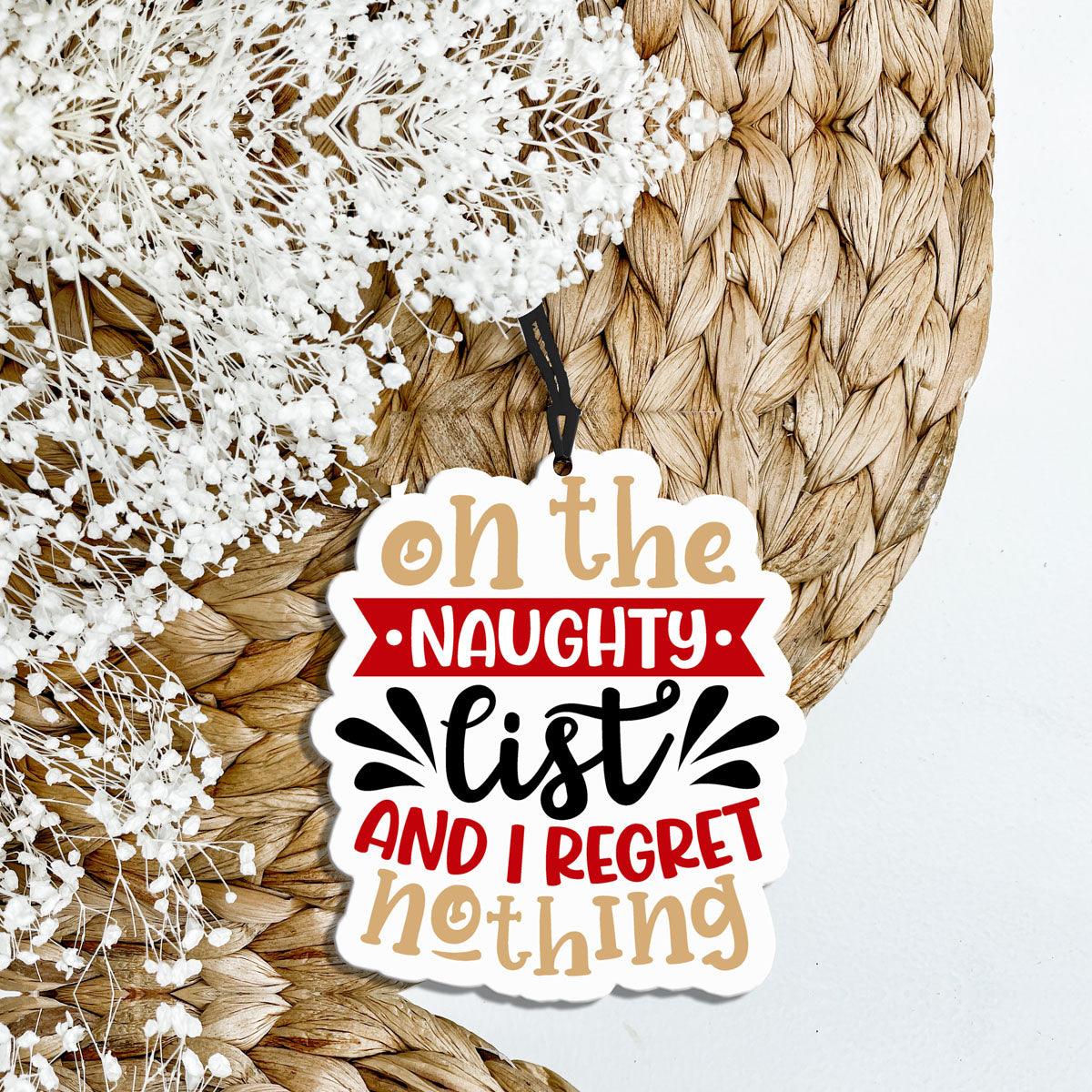 Naughty List & No Regrets Christmas Car Air Freshener