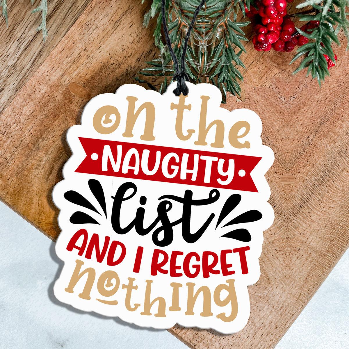 Naughty List & No Regrets Christmas Car Air Freshener
