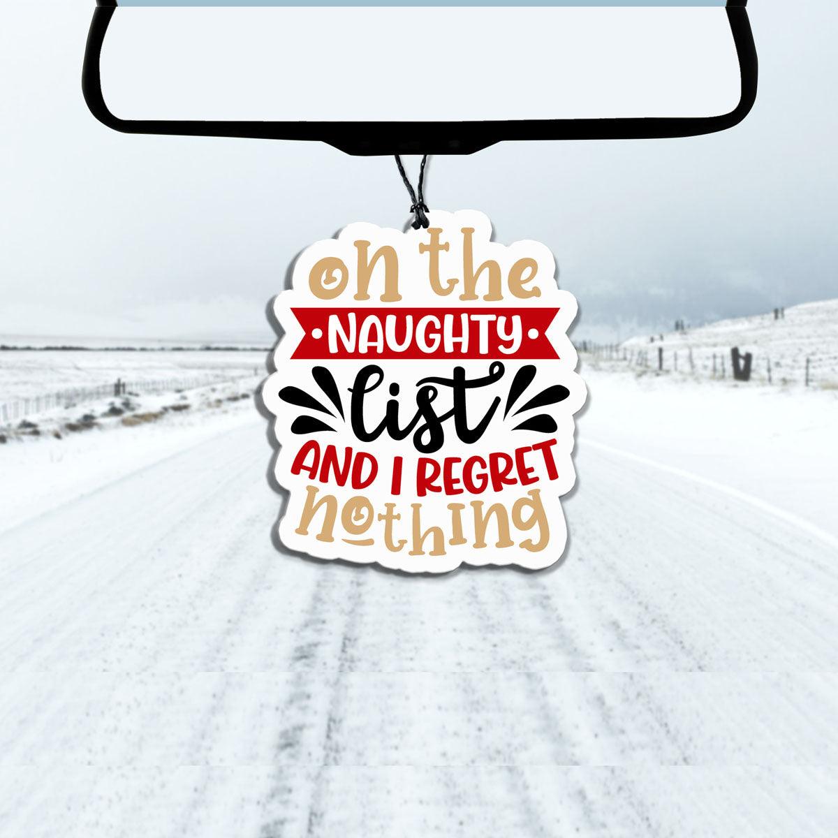 Naughty List & No Regrets Christmas Car Air Freshener