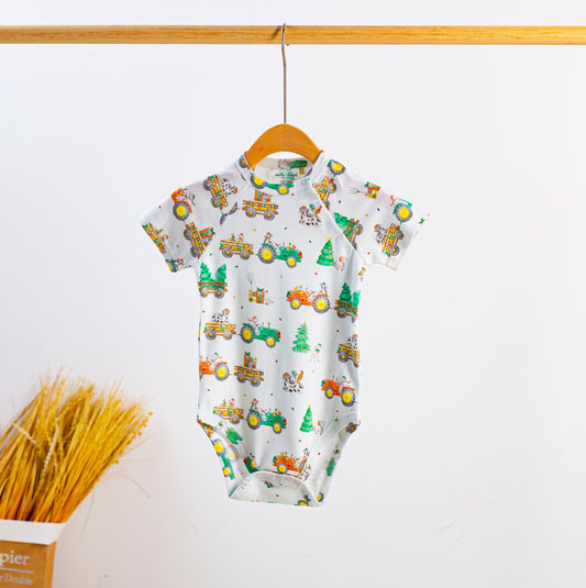 Moo-y Christmas Organic Cotton Baby Onesie
