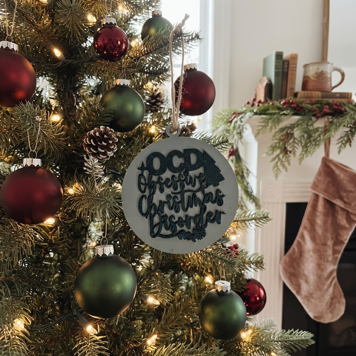 Obsessive Christmas Disorder Wooden Ornament | 12 Colors