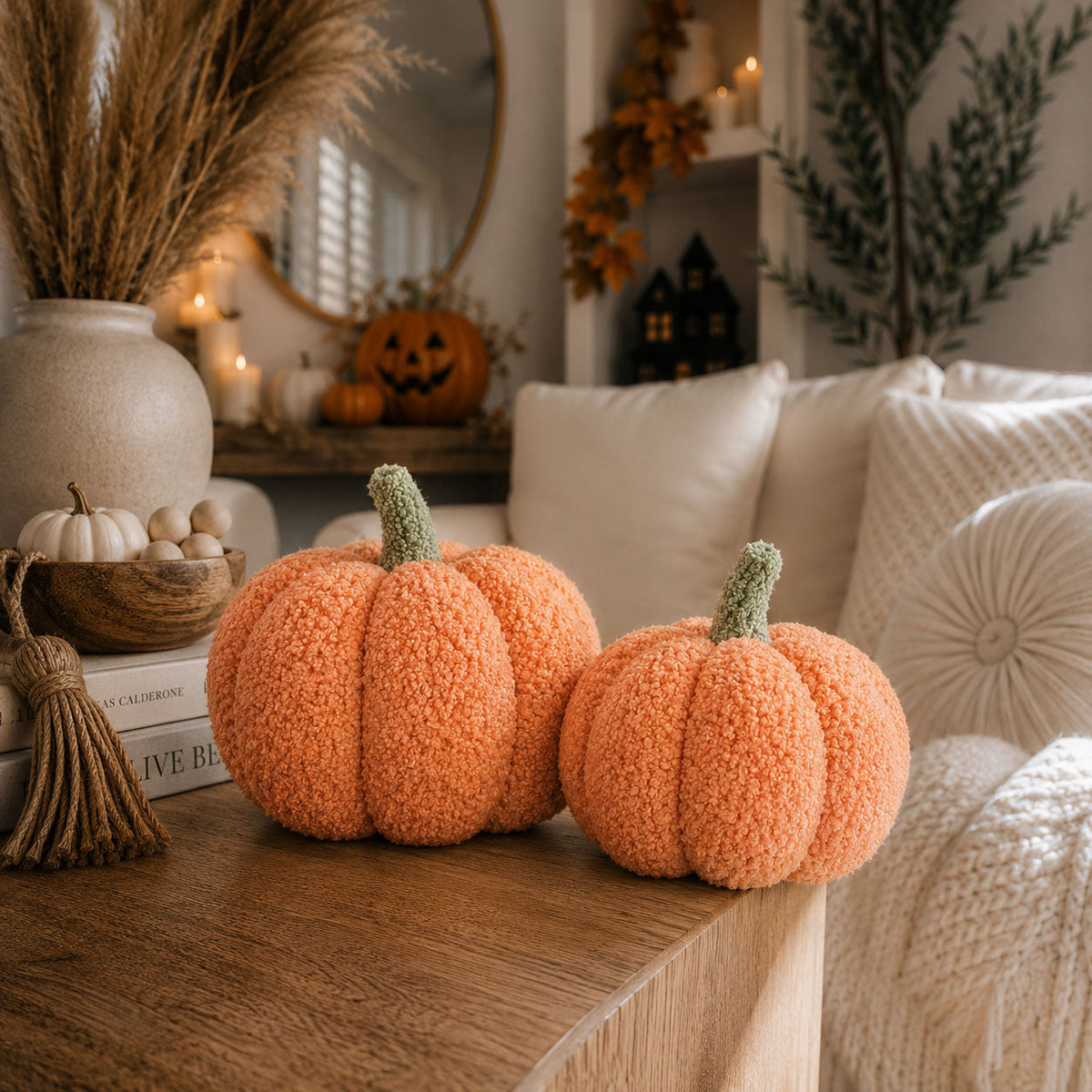 Plush Teddy Velvet Pumpkins