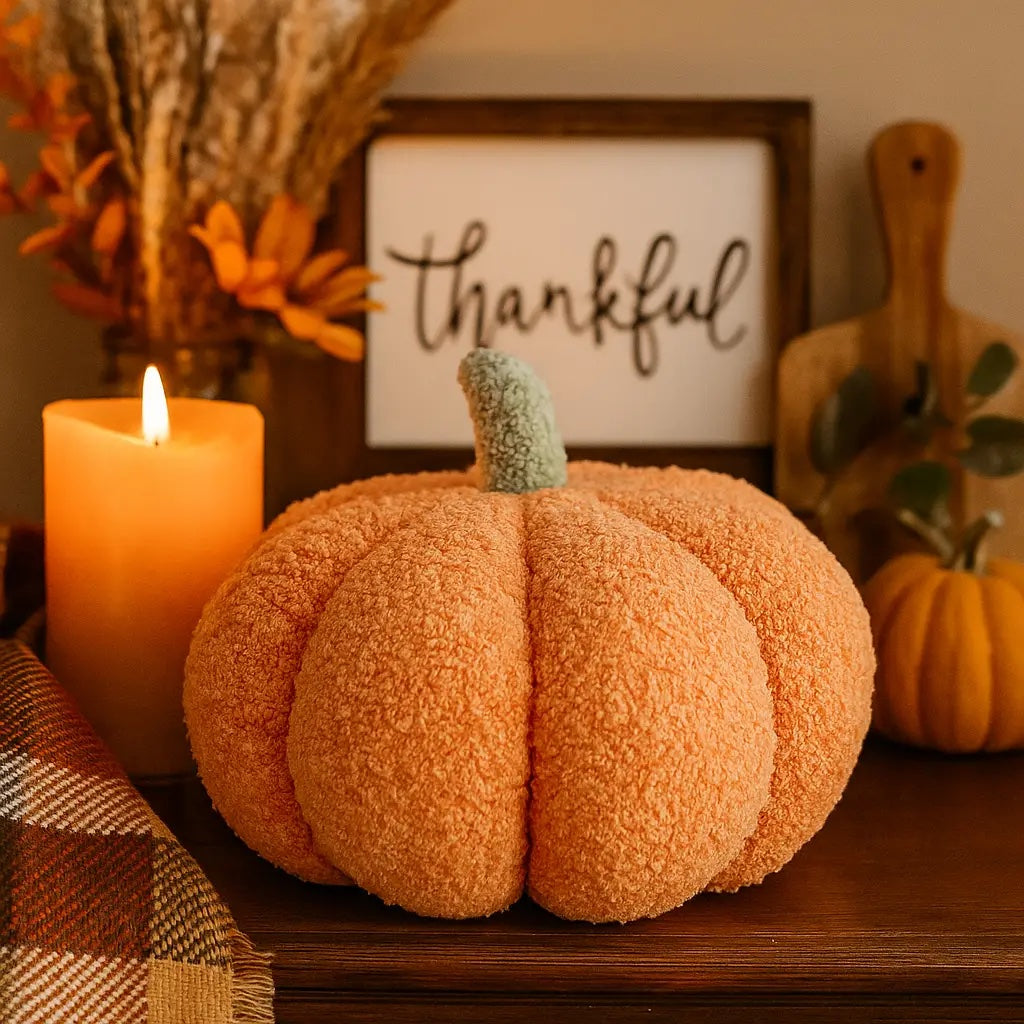 Plush Teddy Velvet Pumpkins