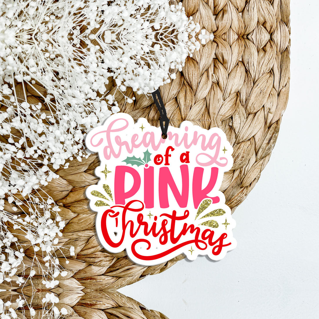 Dreaming of a Pink Christmas Car Air Freshener
