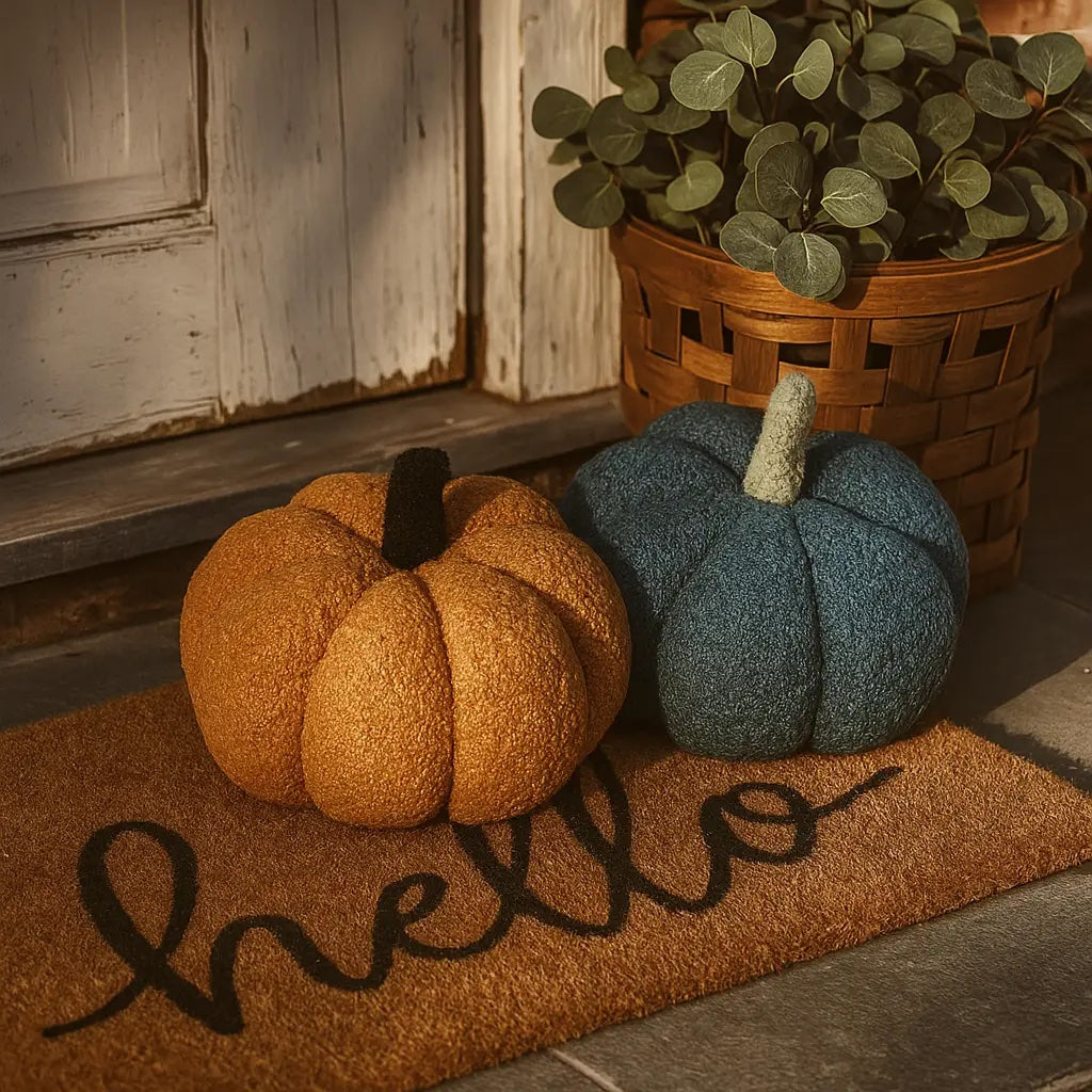 Plush Teddy Velvet Pumpkins