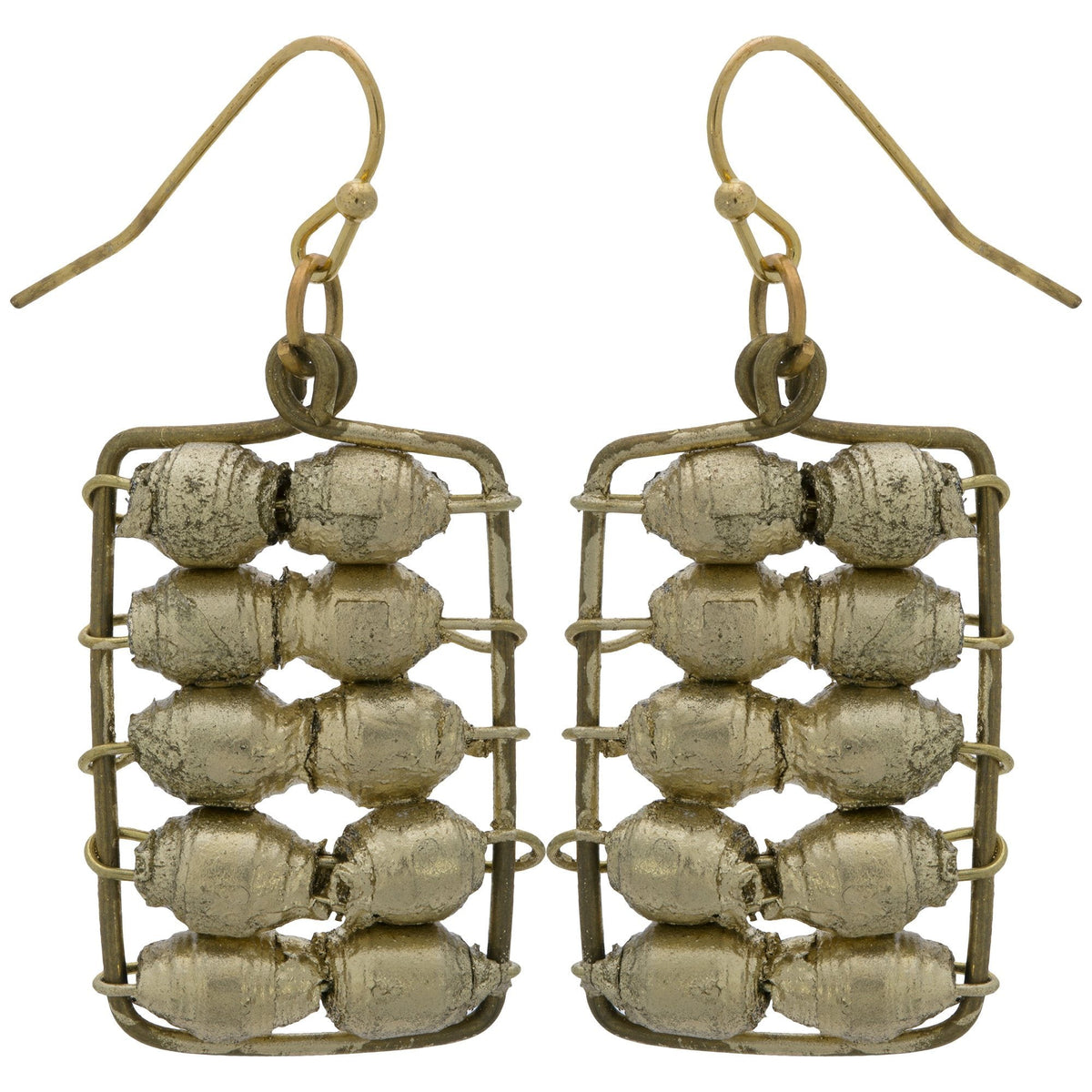 Quazi Golden Abacus Earrings