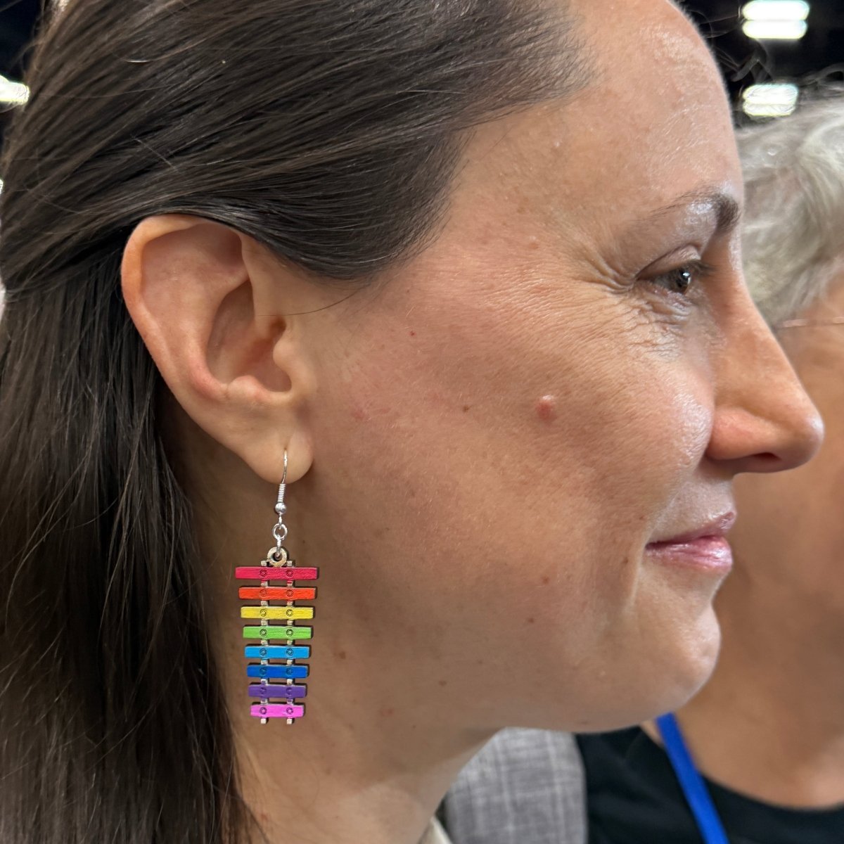 Rainbow Xylophone Wooden Earrings | Music Teacher Jewelry