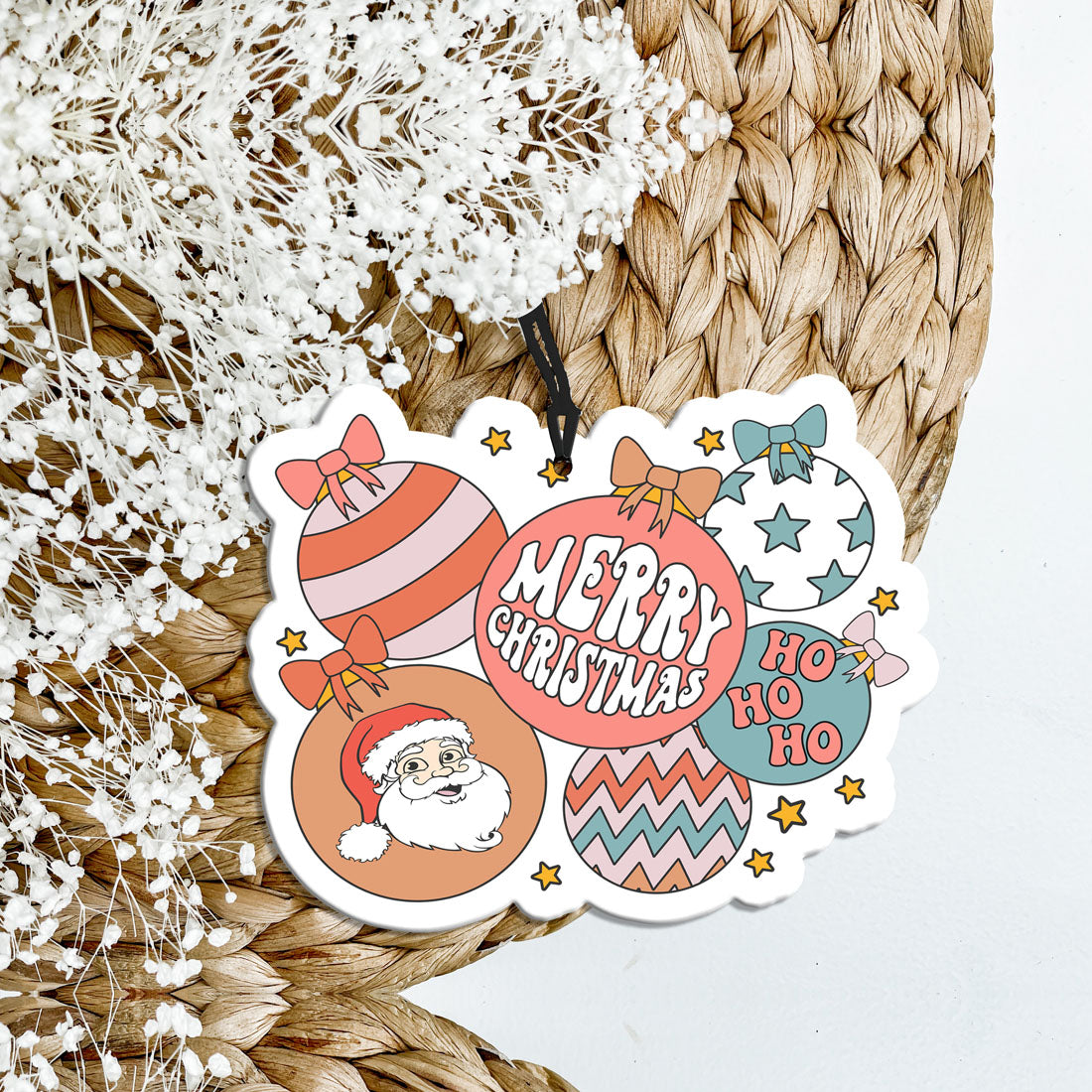 Retro Christmas Ornament Car Freshie