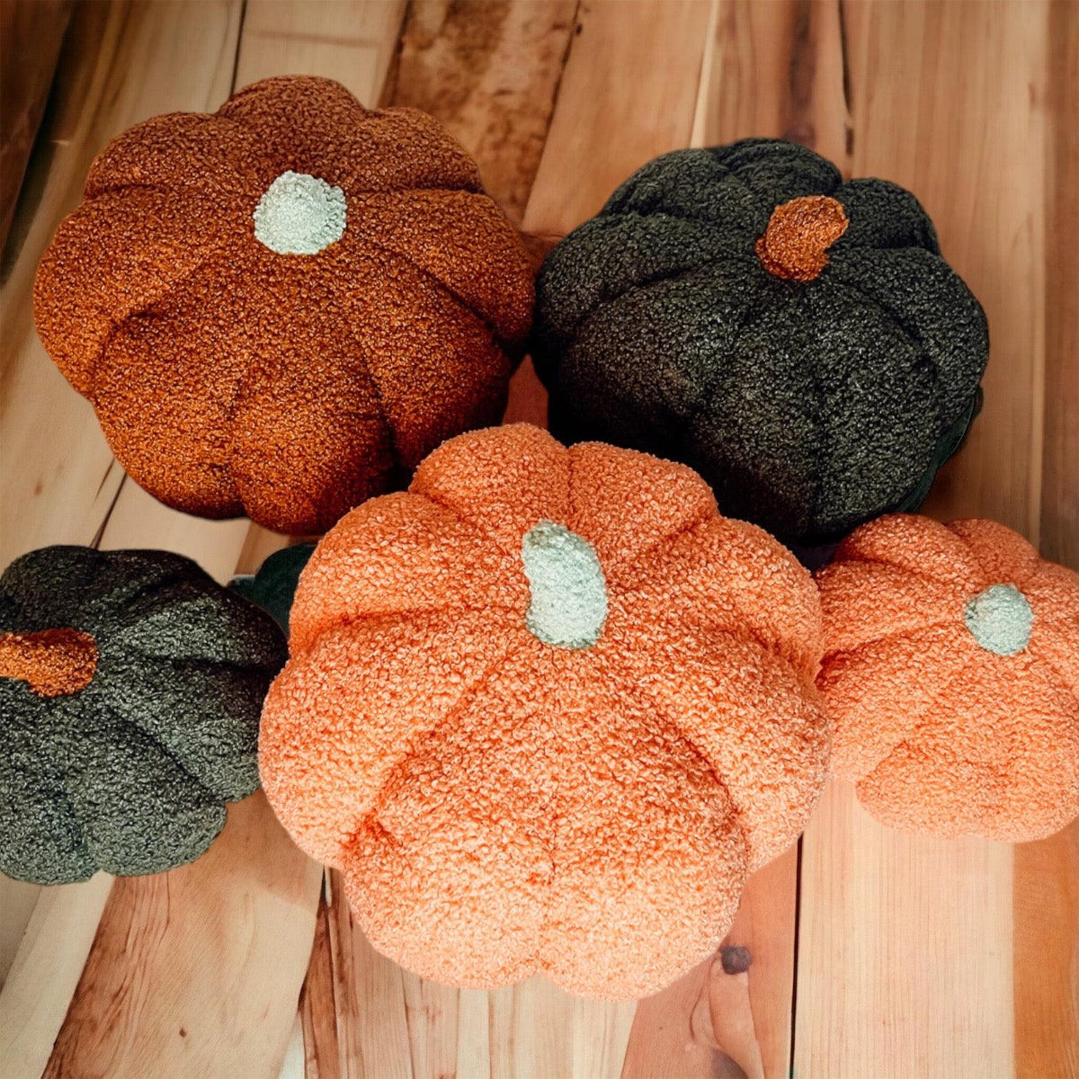 Plush Teddy Velvet Pumpkins