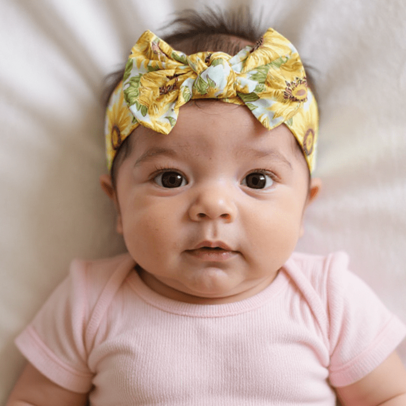 Sammy’s Sunflower Knotted Bow Headband