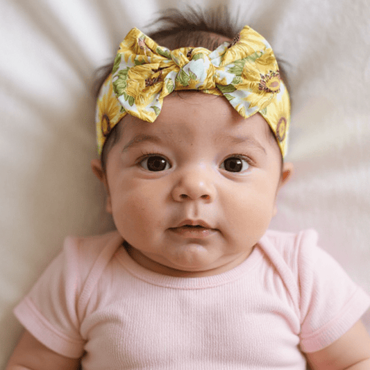 Sammy’s Sunflower Knotted Bow Headband