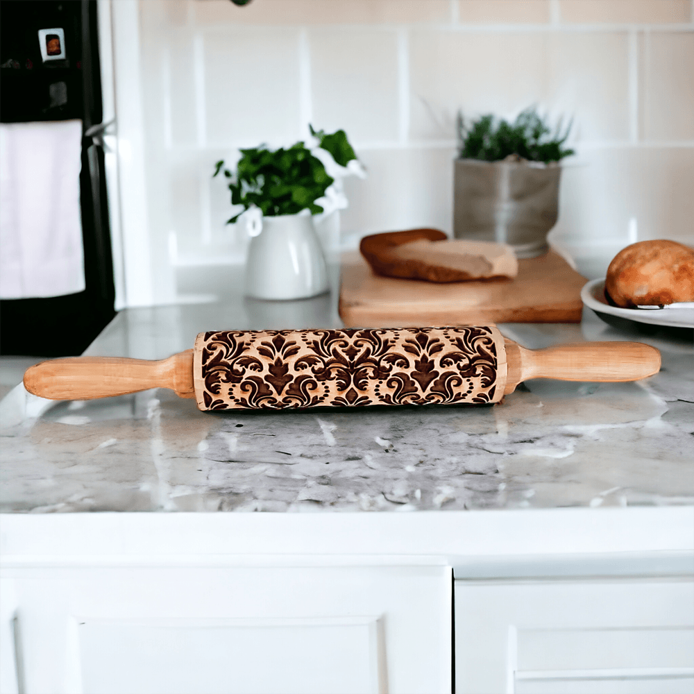 Decorative Embossed Wooden Rolling Pins for Baking