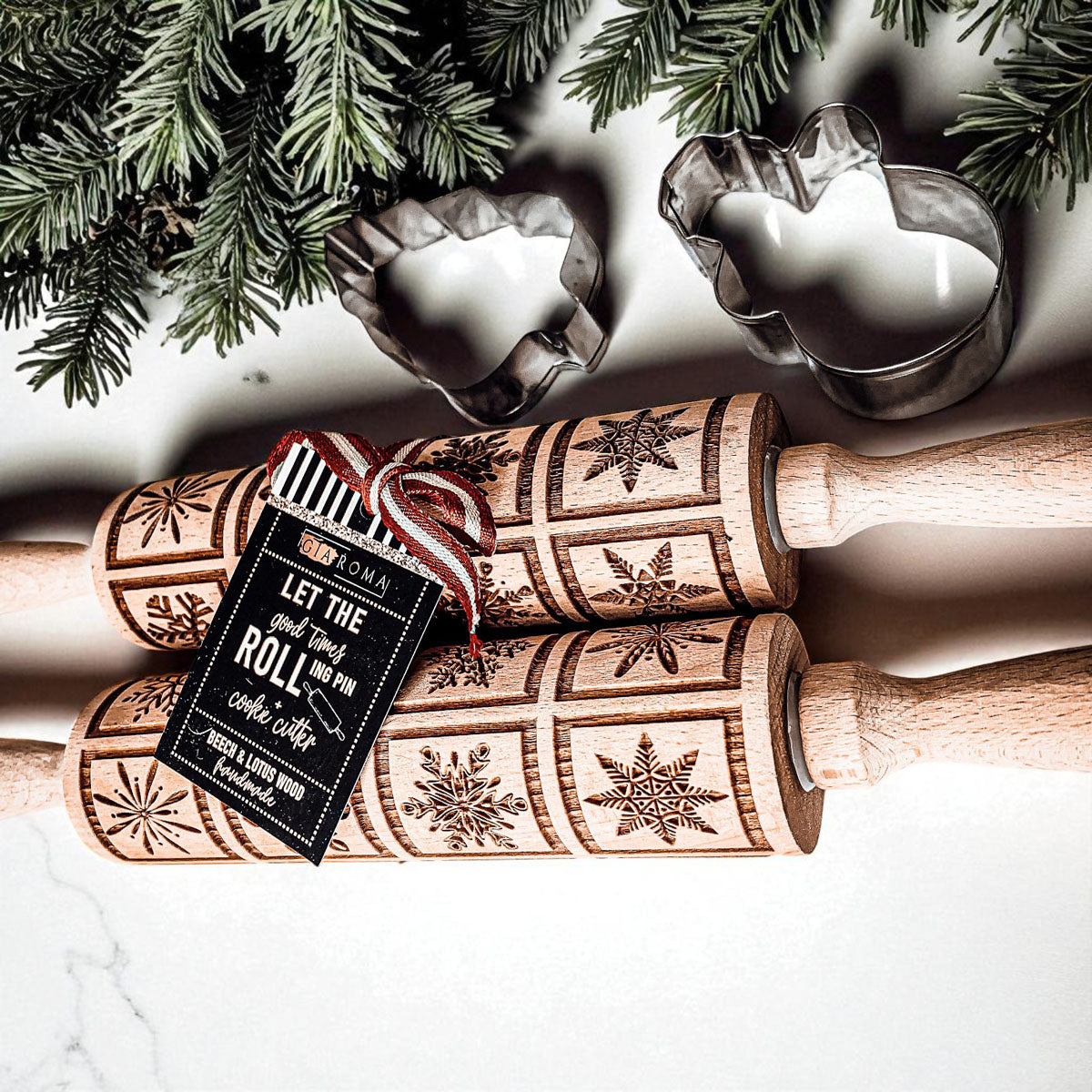 Embossed Christmas Rolling Pin | 10 Designs