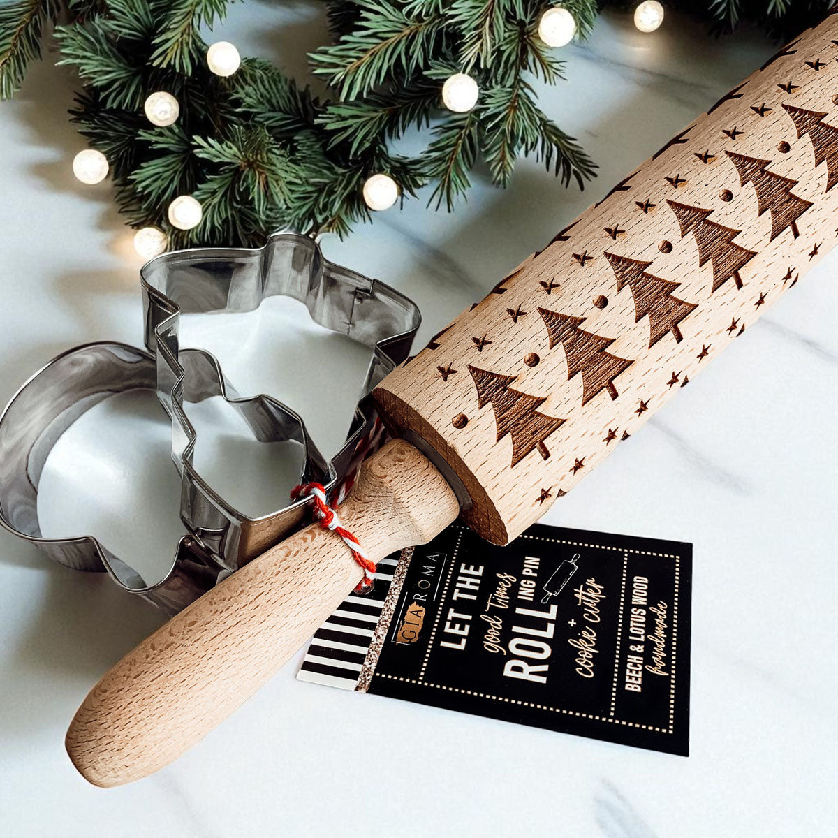 Embossed Christmas Rolling Pin | 10 Designs