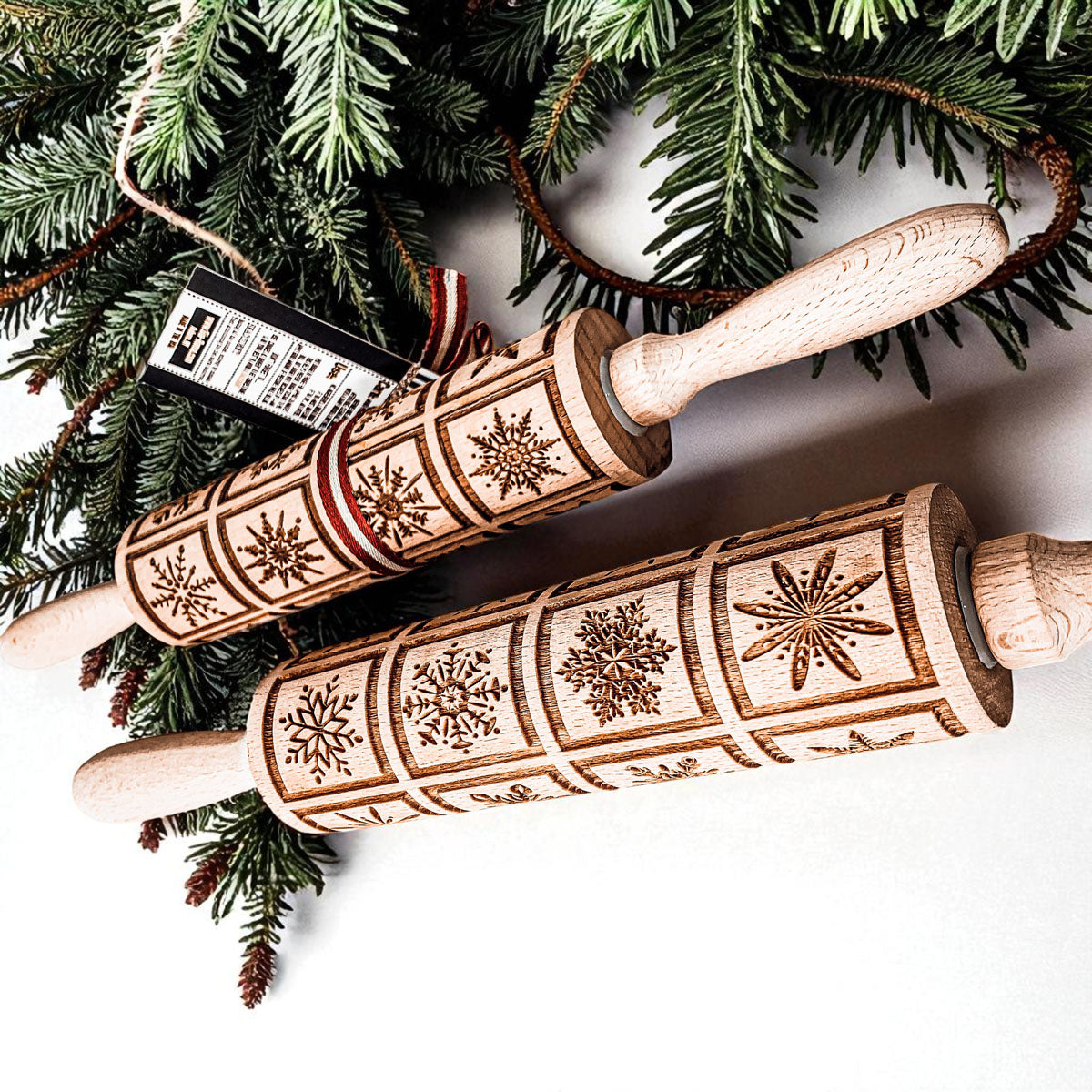 Embossed Christmas Rolling Pin | 10 Designs