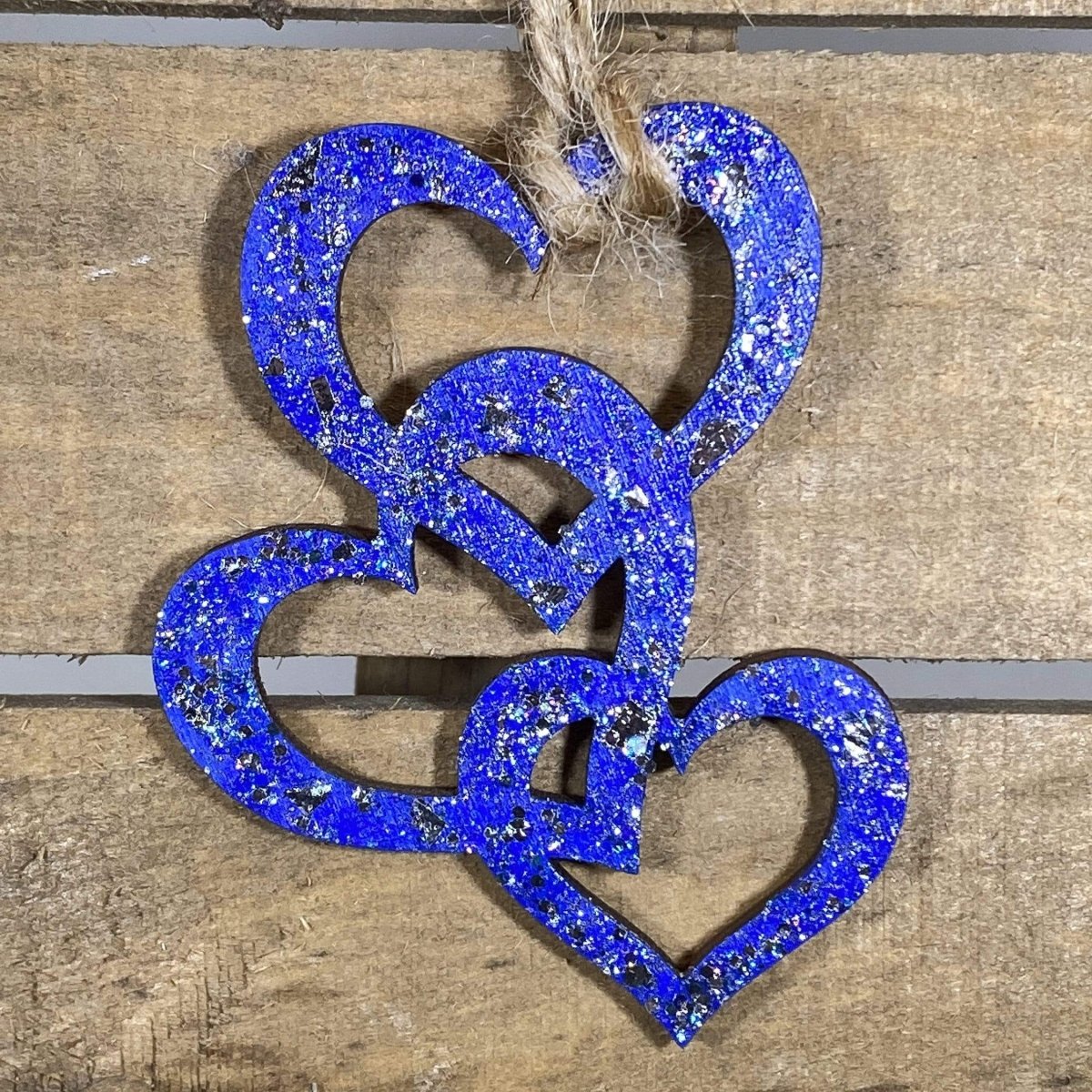 Triple Heart Wooden Christmas Ornament | Love-Themed Holiday Decor