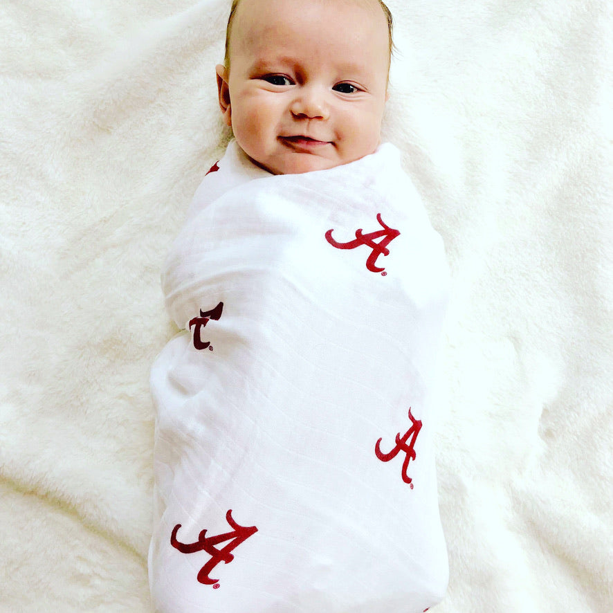 University of Alabama Crimson Tide Muslin Swaddle Blanket