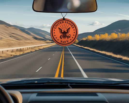 US Navy Leather Car Freshener