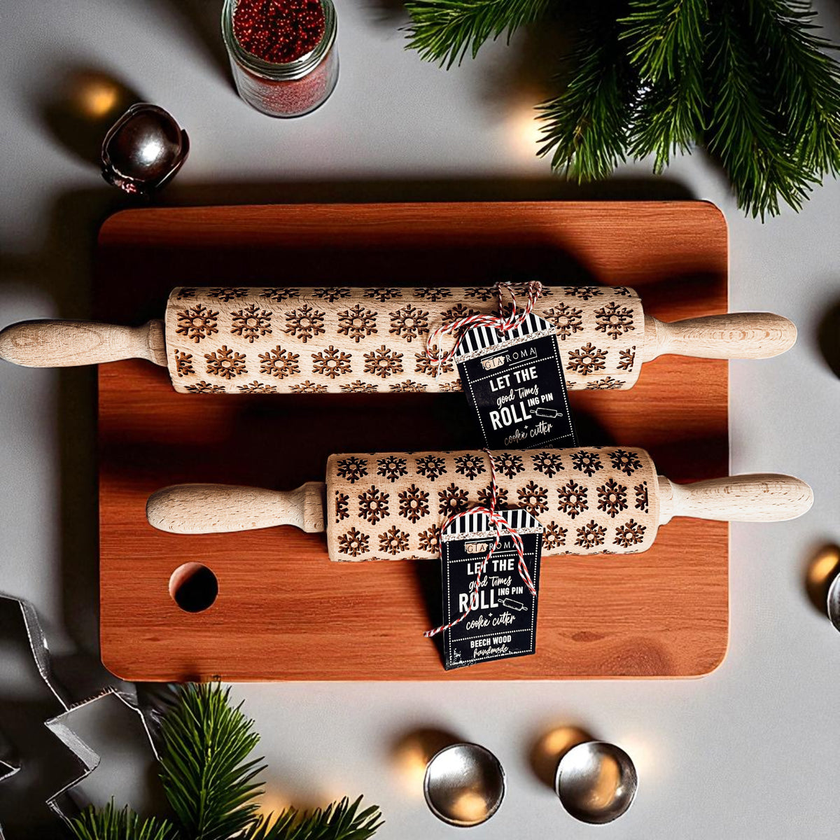 Embossed Christmas Rolling Pin | 10 Designs