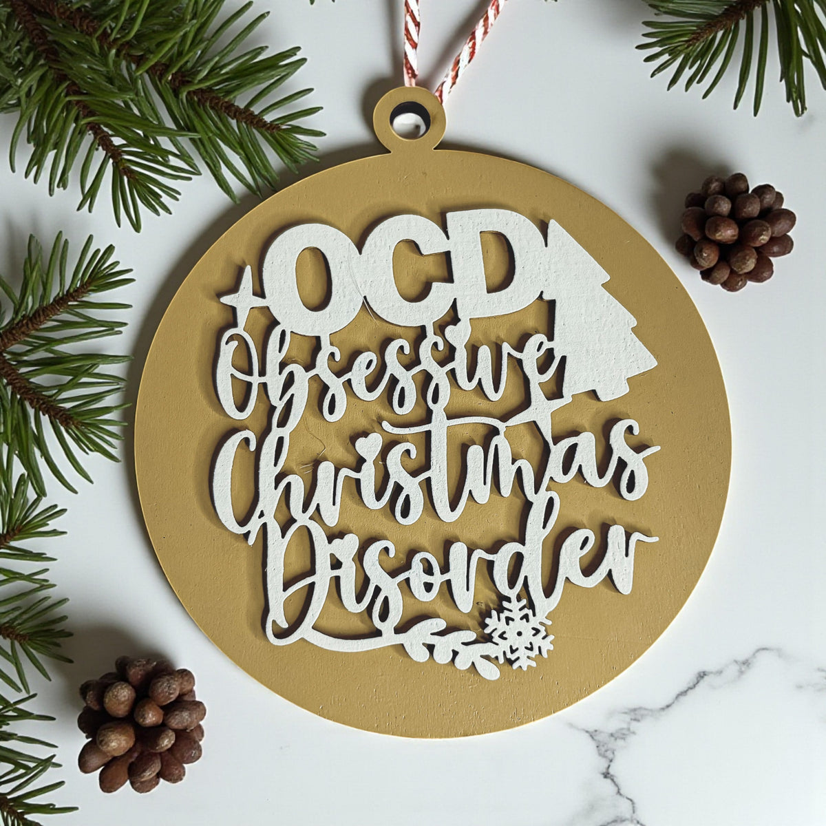 Obsessive Christmas Disorder Wooden Ornament | 12 Colors