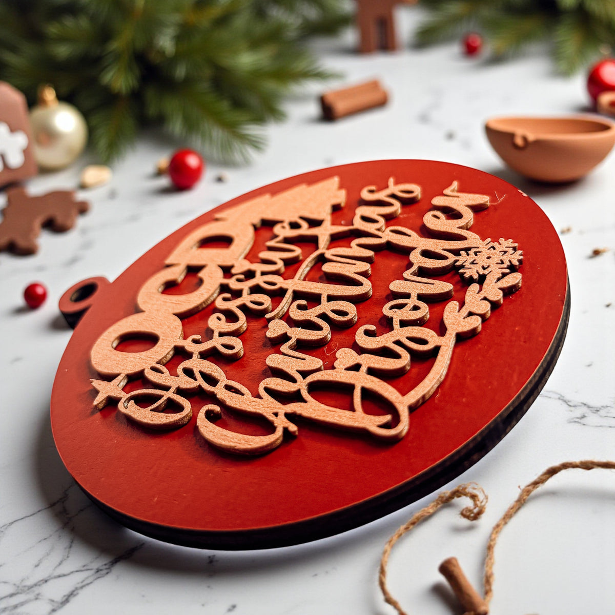 Obsessive Christmas Disorder Wooden Ornament | 12 Colors