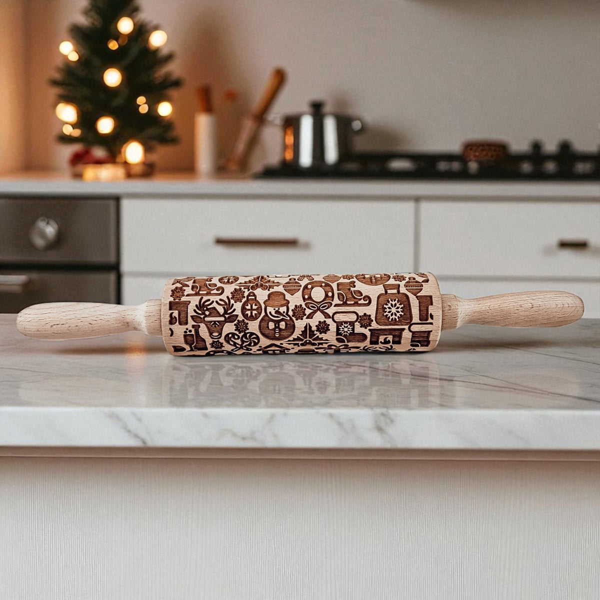 Embossed Christmas Rolling Pin | 10 Designs