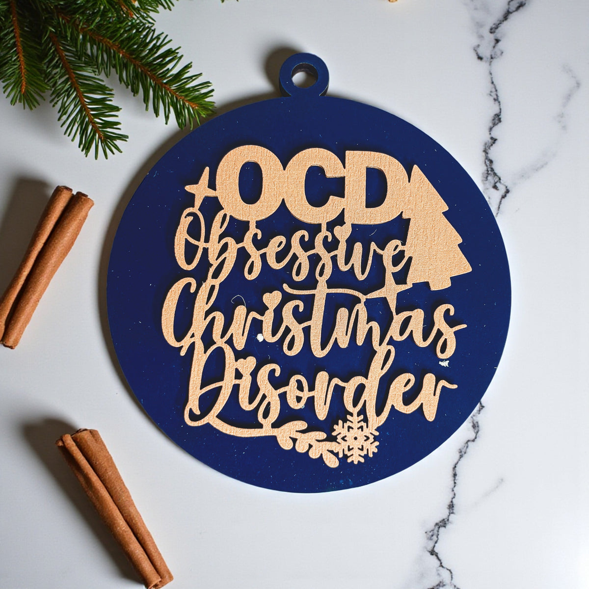 Obsessive Christmas Disorder Wooden Ornament | 12 Colors