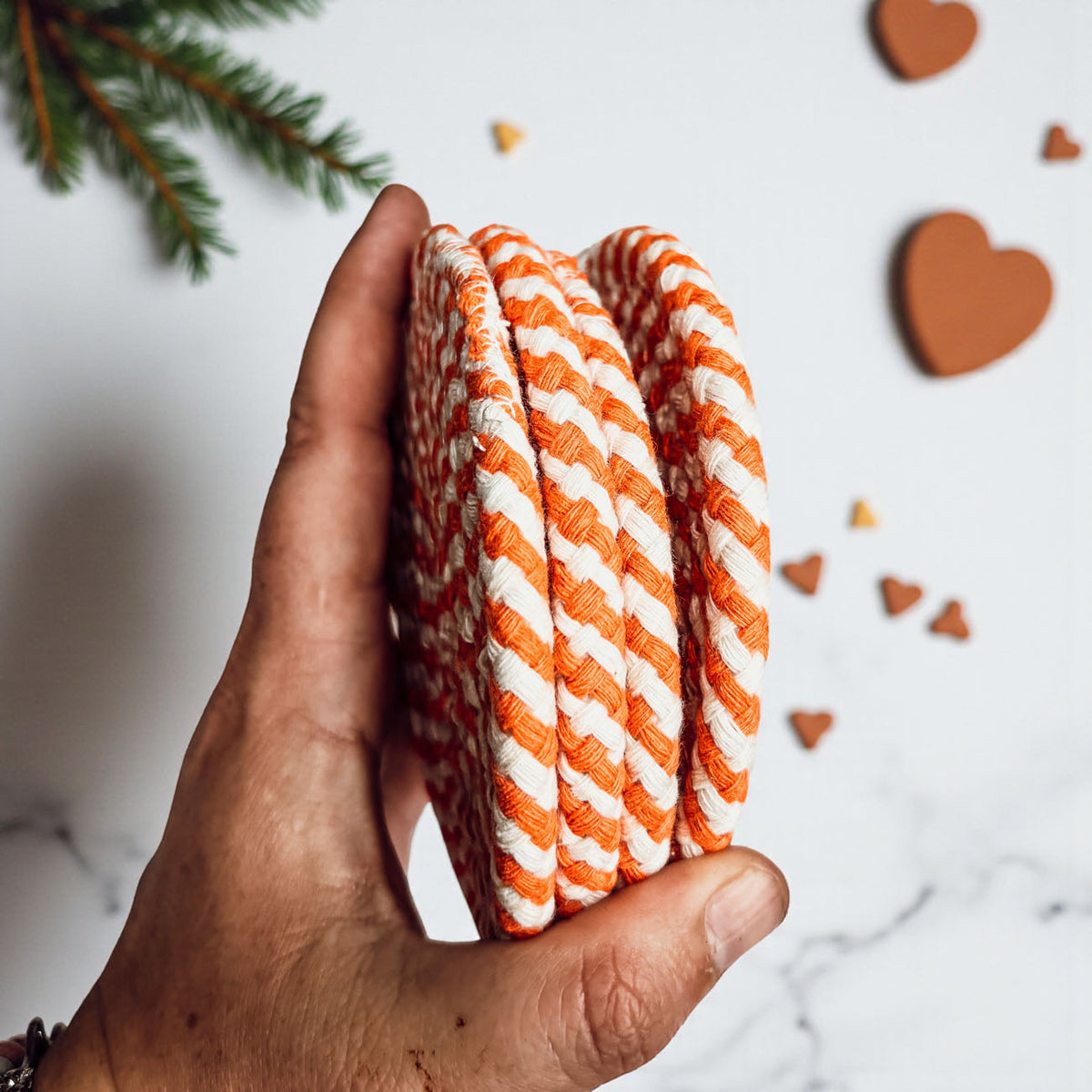 Handcrafted Braided Fabric Coasters