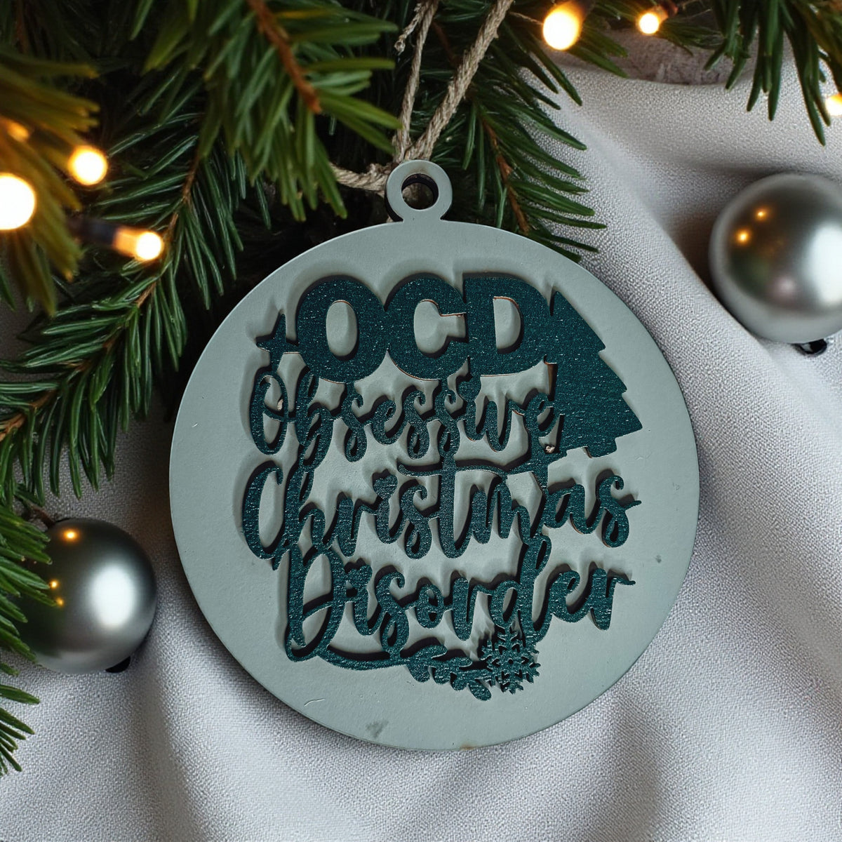 Obsessive Christmas Disorder Wooden Ornament | 12 Colors